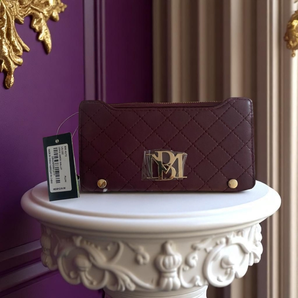 Badgley Mischka Wallet NWT Plum color - Picture 3 of 7
